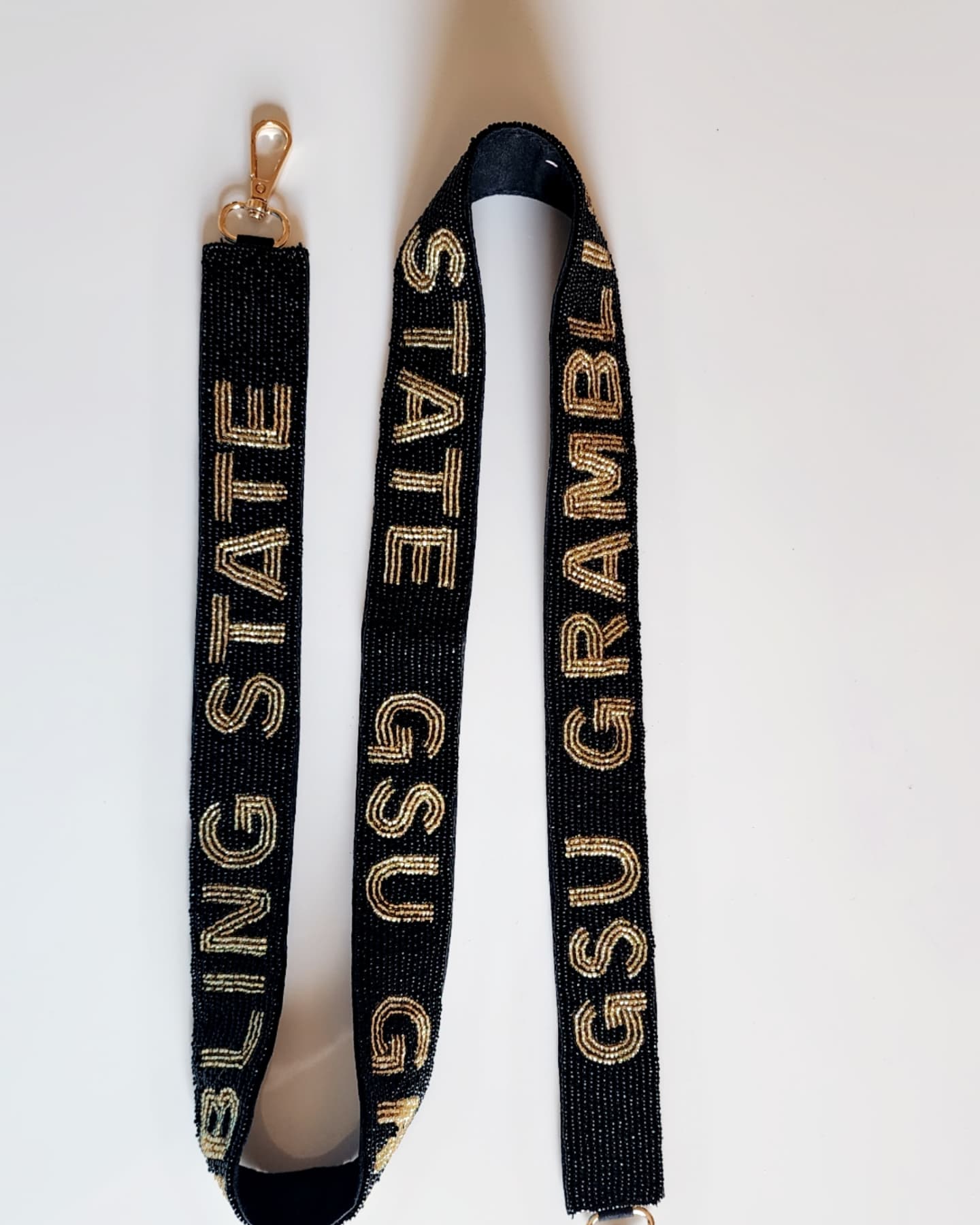 Custom Beaded Strap, Game Day Purse Strap, HBCU Purse Strap, Grambling Beaded Strap, Prairie View A&M Purse Strap, Mardi Gras Parade Strap